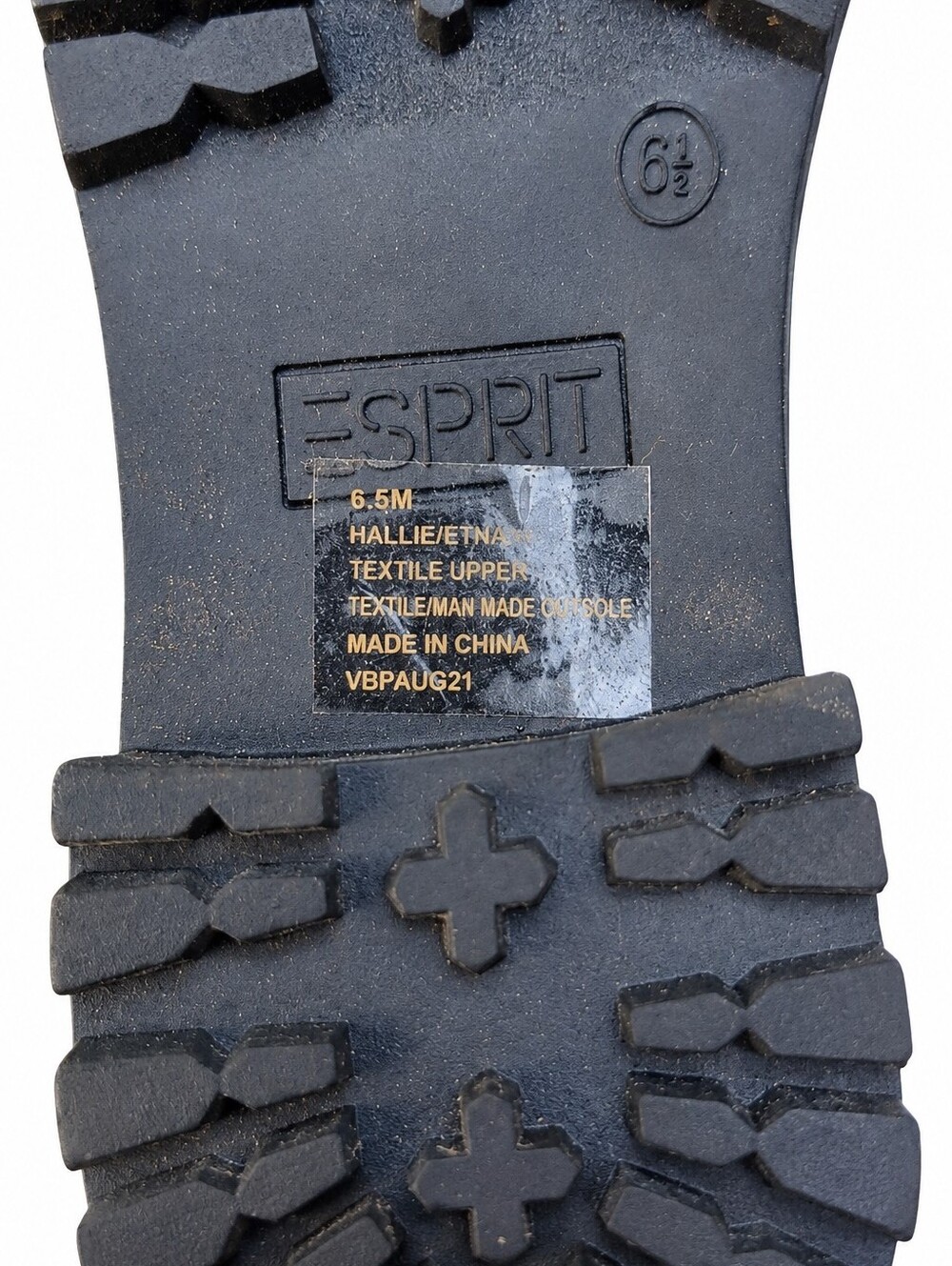 Esprit Black Suede Slouch Boots Lug Sole Zip Mid Calf Grunge Moto Y2K Size 6.5 - Picture 9 of 14